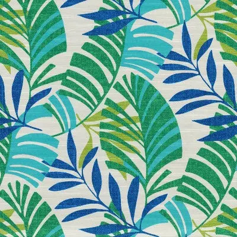 Set of 2 Islamorada Outdoor/Indoor Reversible Chair Pads Blue/Green - Pillow