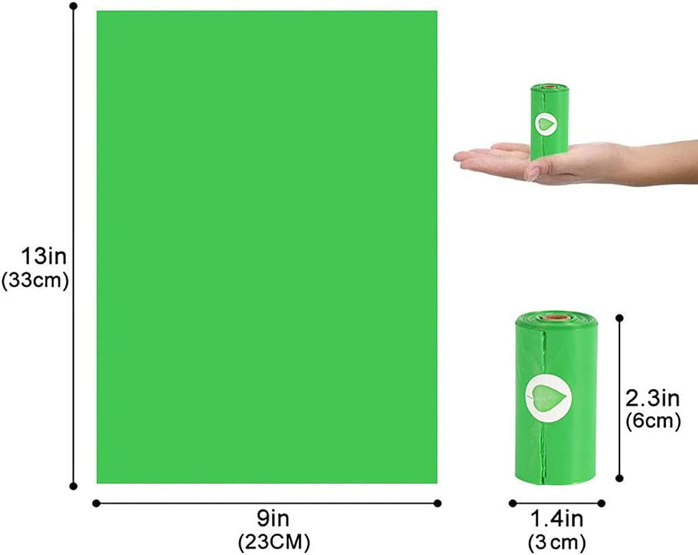 Diaper Bags Disposable, Diaper Bag Dispenser with Bags, Portable Diaper Trash Bags Travel 8 Diaper Sacks Refill Rolls/120 Bags for Baby Dirty Diaper, Pet Dog Cat Waste Poop (Green)