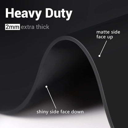 Silicone Mats for Kitchen Counter - 27.6X19.5 Inch Large Heat Resistant Mat Silicone Baking Mat 2MM Thick Pastry Mat, Countertop Protector Mat Hot Pad for Coffee Maker, Air Fryer, Toaster, Black