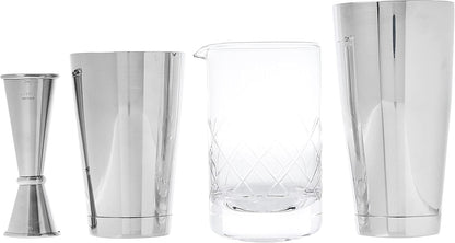 Essential Deluxe Mixing Cocktail Kit, Stainless Steel (M37131)