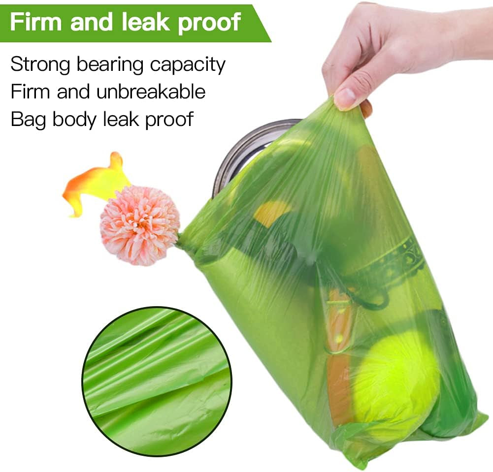 Diaper Bags Disposable, Diaper Bag Dispenser with Bags, Portable Diaper Trash Bags Travel 8 Diaper Sacks Refill Rolls/120 Bags for Baby Dirty Diaper, Pet Dog Cat Waste Poop (Green)