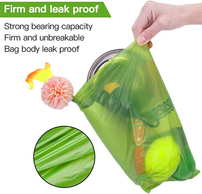 Diaper Bags Disposable, Diaper Bag Dispenser with Bags, Portable Diaper Trash Bags Travel 8 Diaper Sacks Refill Rolls/120 Bags for Baby Dirty Diaper, Pet Dog Cat Waste Poop (Green)