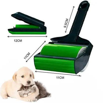 2PCS Pet Hair Removal Roller Brush Set ,Portable Washable Pet Hair Remover Tool for Cats and Dogs