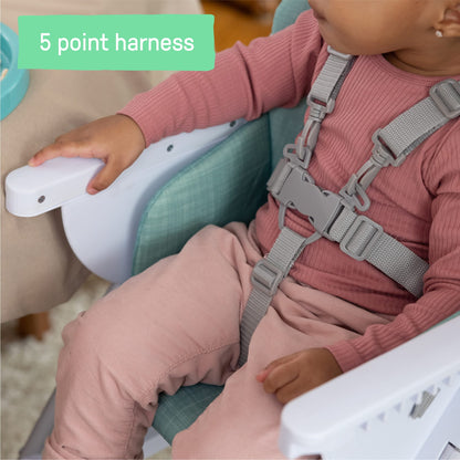 Sun Valley Compact Folding High Chair - for Ages 6 Months and Up, Unisex - Teal