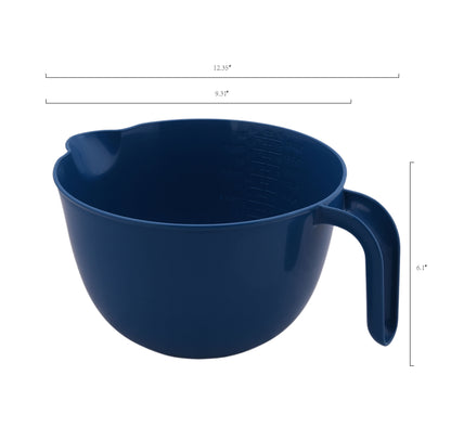 Mixing Bowl Set, 23 Pieces with Lids, Measuring Cups and Spoons, Blue