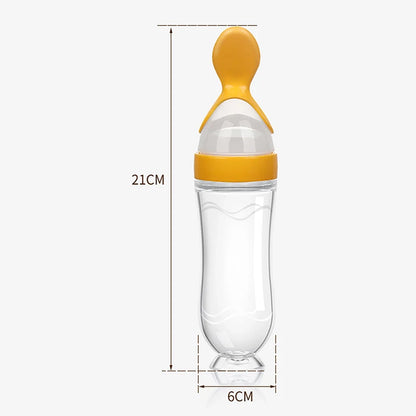 Squeezing Baby Feeding Bottle