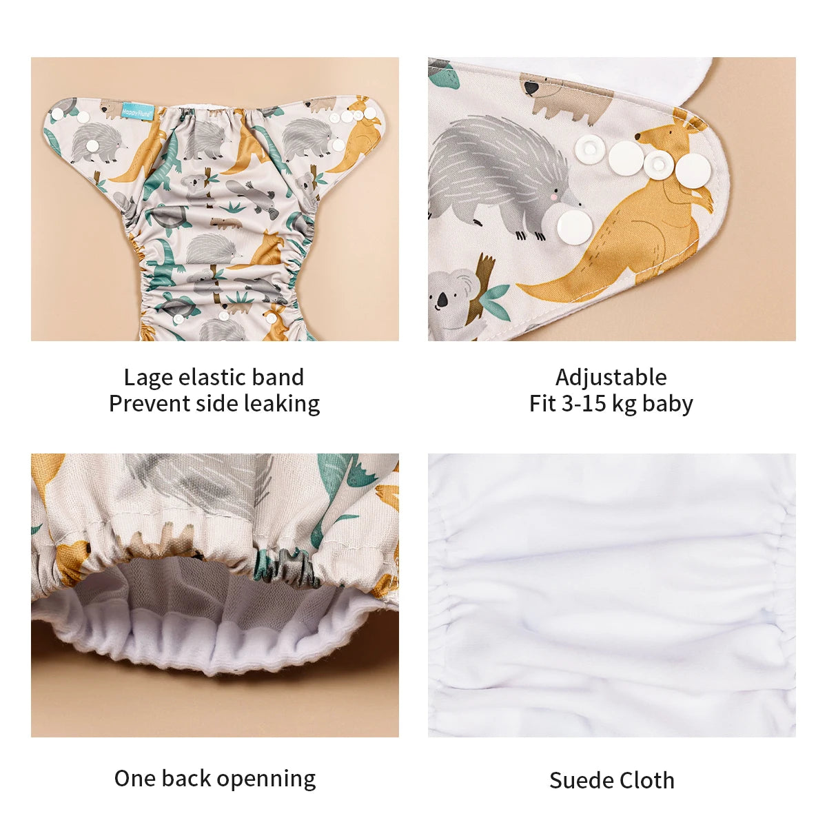 Washable Reusable Pocket Diaper Set
