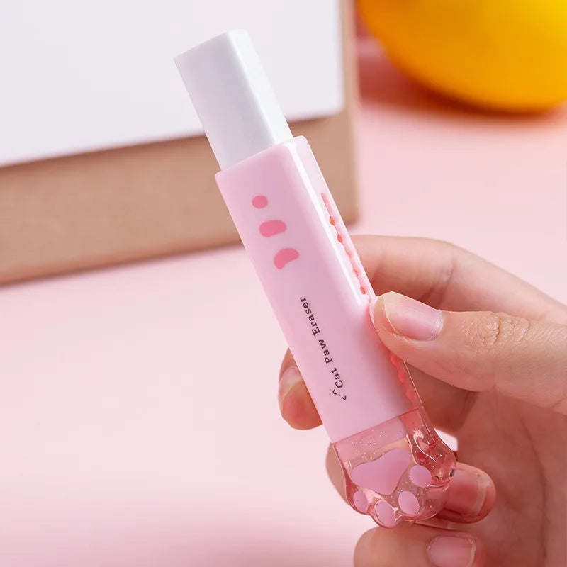 Portable Cute Paw Push Pull Rubber