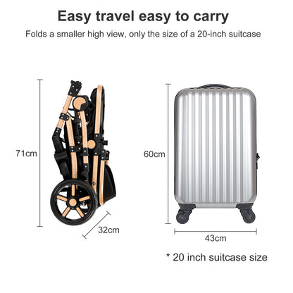 Lightweight 2-in-1 Baby Stroller