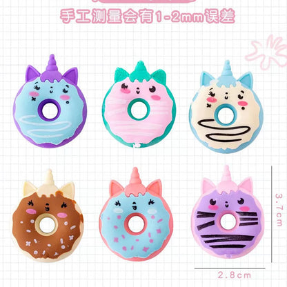 Creative Cute Unicorn Donut Rubber