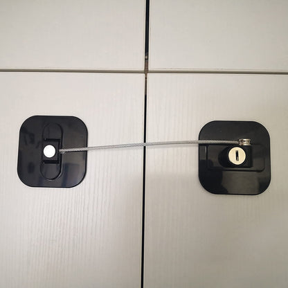 Upgraded Child Locks for Cabinets, Drawer Locks with Key, Cabinet Locks for Baby Proofing 2 Pack Black