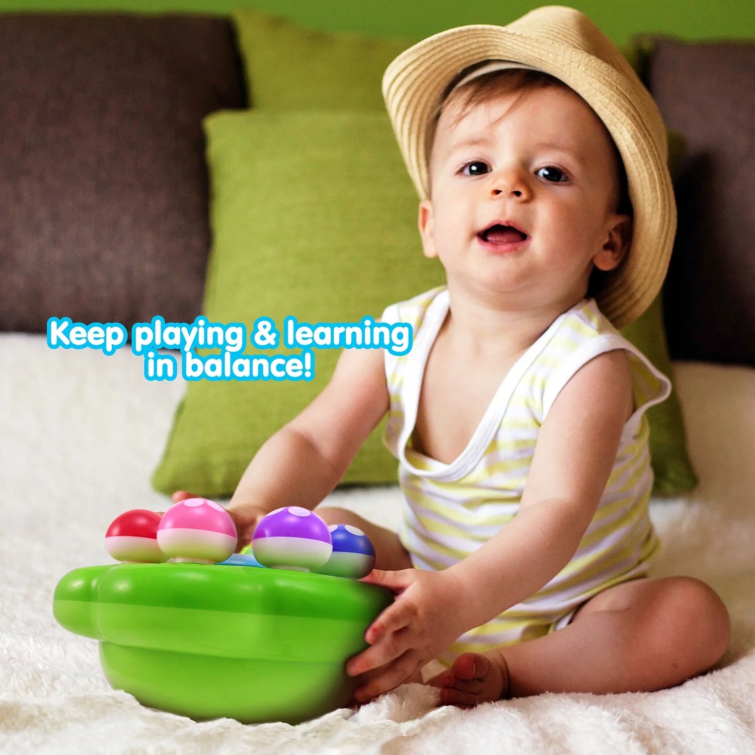 Mushroom Garden Music Toy for Infant Toddler 1 2 3 Year Sing and Learn Color and Number