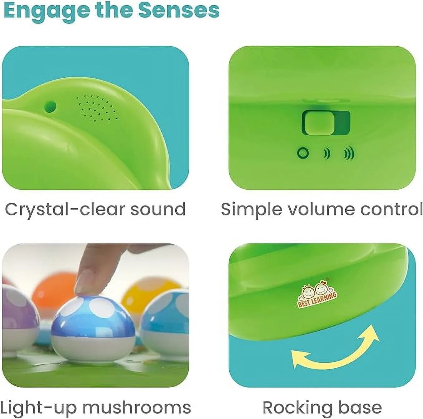 Mushroom Garden Music Toy for Infant Toddler 1 2 3 Year Sing and Learn Color and Number